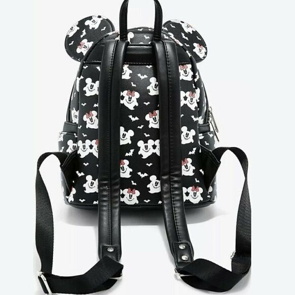 Loungefly Disney Mickey & Minnie Ghost Glow In The Dark Mini Backpack NWT